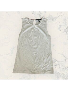 WHITE HOUSE BLACK MARKET WHBM Ivory Crewneck Tank Top Size XS